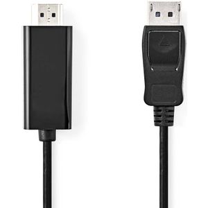 DisplayPort-Kabel | DisplayPort Male | HDMI Connector | 4K@30Hz | Vernikkeld | 1.0 m | Rond | PVC | Antraciet