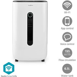 SmartLife Luchtontvochtiger | Wi-Fi | 20 l/Dag | Ontvochtiging / Continu / Was drogen / Ventilatie | Apple Store / Google Play | Regelbare hygrostaat | 195 m³/h