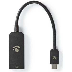 USB-Adapter | USB 3.2 Gen 1 | USB-C Male | DisplayPort Female | 0.20 m | Rond | Vernikkeld | PVC | Zwart