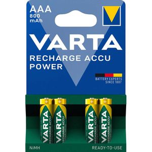 Oplaadbare NiMH Batterij AAA 1.2 V 800 mAh 4-Blister