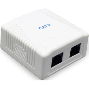 CAT6 UTP LAN-opbouwdoos, 2-poorts