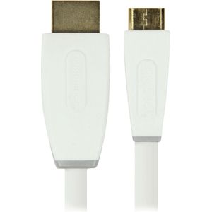 High Speed HDMI kabel met Ethernet HDMI-Connector - HDMI Mini-Connector Male 1.00 m Wit