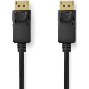 DisplayPort-Kabel | DisplayPort Male | DisplayPort Male | 8K@60Hz | Vernikkeld | 2.00 m | Rond | PVC | Zwart