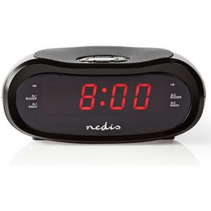Digitale Wekkerradio - LED-Scherm - Tijdprojectie - AM / FM - Snoozefunctie - Slaaptimer - Aantal alarmen: 2 - Zwart