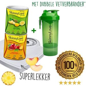 SkinnyLove FRUITY voordeelkuur (2x500gr) + shaker  én 100% geld terug garantie