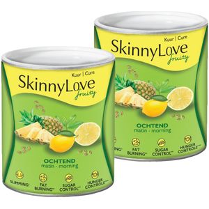 Afzonderlijke SkinnyLove FRUITY vermageringskuur Ochtend (2x500g) met Gegarandeerde werking | Vetverbranding | Afslankkuur