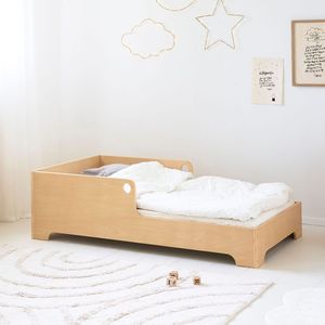 Petite Amélie - Ellipse - Peuterbed - Naturel - Vloerbed met Uitvalbescherming