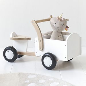 Loopfiets - Loopbakfiets - Houten - Wit - Voor Kinderen