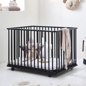 Inklapbare Baby Box «Panthere» 100x75 | Zwart
