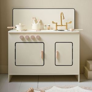Petite Amélie - Speelkeuken - Beige - Hout - Incl. 7 Keukenaccessoires