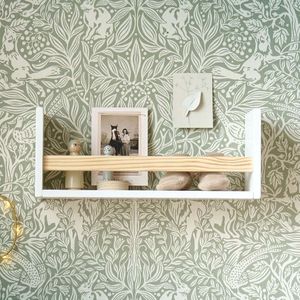 HOUTEN WANDPLANK «HETRE» | WIT EN NATUREL