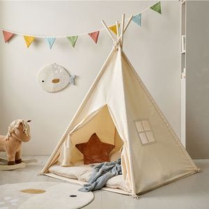 Petite Amélie - Tipi Tent - Off-White - 100% Katoen - Speeltent voor Kinderen