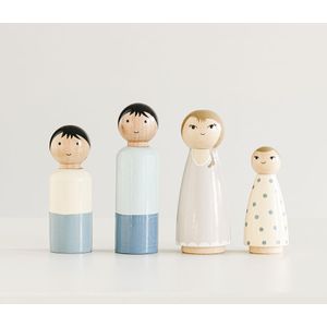 Houten poppenhuis poppetjes «Ma Petite Famille - Parisienne»