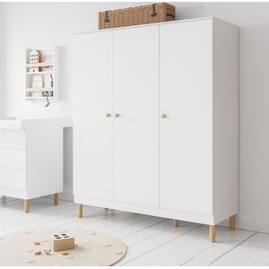3 DEURS KLEDINGKAST «BOCCA» | WIT