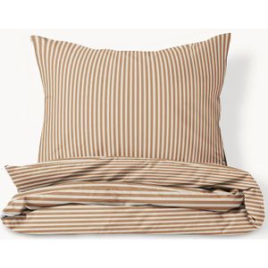 DEKBEDOVERTREKSET 120 X 150 CM «STRIPED»| BEIGE EN CARAMEL