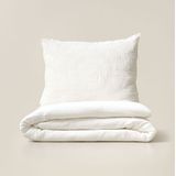 Petite Amélie - Mousseline Dekbedovertrek - Wit - 100% Biologisch Katoen - Inclusief Kussensloop 60x70 cm