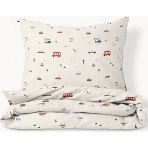 DEKBEDOVERTREKSET 120 X 150 CM «VEHICLES» | BEIGE