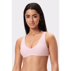 Textured V-neck Bikini Top