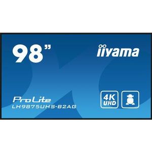 LH9875UHS-B2AG- iiyama ProLite LH9875UHS-B2AG, 247,7 cm (98''), 4K, USB, RS232, Ethernet, kit (RS232), zwart