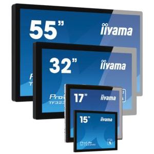 iiyama ProLite TF1015MC-B3, 25,7cm (10,1''), Projected Capacitive, 10 TP, USB, Ethernet, kabel (USB), zwart | TF1015MC-B3