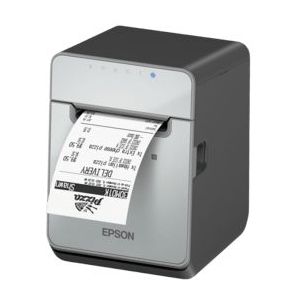 C31CJ52103A0- Epson TM-L100, 8 dots/mm (203 dpi), cutter, linerless, USB, RS232, Ethernet, zwart