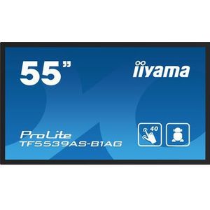 TF5539AS-B1AG- iiyama ProLite TF5539AS-B1AG, 24/7, 138,6 cm (54,6''), geprojecteerd capacitief, 4K, USB, RS232, Ethernet, Android, kit (USB)