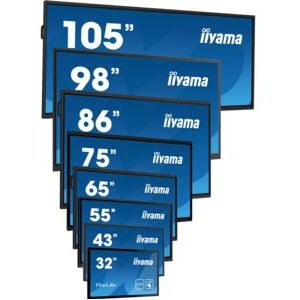 iiyama ProLite LH5560UHS-B1AG , 138.6cm (54.6''), 4K, USB, WLAN, kabel, zwart | LH5560UHS-B1AG