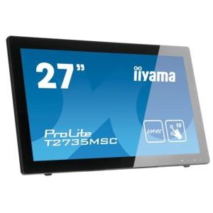 iiyama ProLite T2755QSC-B1, 68,6cm (27''), Projected Capacitive, USB, kabel (USB), zwart | T2755QSC-B1