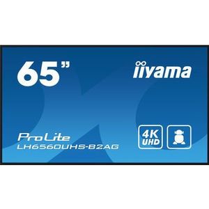 LH6560UHS-B2AG- iiyama ProLite LH6560UHS-B2AG, 24/7, 164cm (64,6''), 4K, USB, RS232, Ethernet, Wi-Fi, Android, kit (RS232), zwart