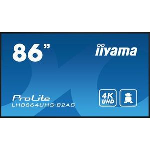 LH8664UHS-B2AG- iiyama ProLite LH8664UHS-B2AG, 24/7, 139cm (55''), 164cm (64,6''), 217,4 cm (85,6''), 4K, USB, RS232, Ethernet, Wi-Fi, Android, kit (RS232), zwart