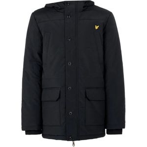 Lyle And Scott Fur Trim Classic Parka Casaul Winterjas Jongens Zwart