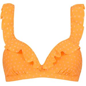 Beachlife Ruffle Bikini Top Dames Oranje