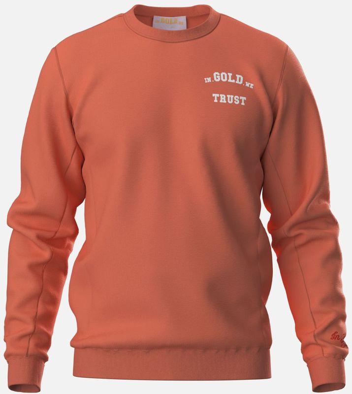 In Gold We Trust The Slim 2.0 Casual Sweater Heren Oranje S