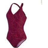 Speedo Lexi Printed Shaping Badpak Dames Rood Dessin