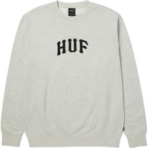 Huf Arch Applique Crewneck Casual Sweater Heren Grijs S