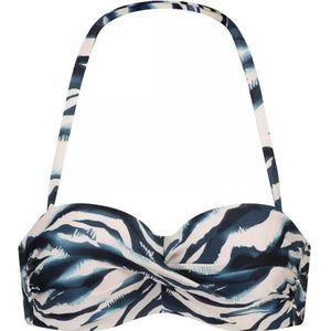 Cyell Wavy Water Bikini Top Dames Blauw Dessin