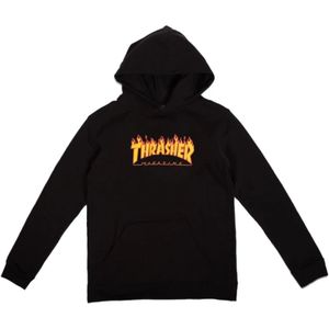 Thrasher Youth Flame Hooded Sweat Sweater Skate Jongens Zwart