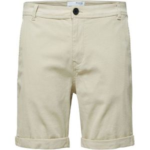 Selected Homme Casual Short Heren Licht Taupe