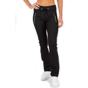 Sjeng Sports Lengte Maat Paris Black Incl. 2 Zakken + Rits Trainingsbroek Dames Zwart