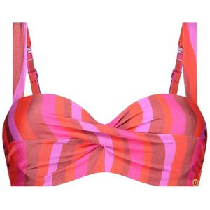 Ten Cate Twisted Padded Wired Bikini Top Dames Rood Dessin