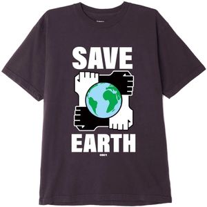 Obey Save The Earth Casual T-shirt Heren Zwart