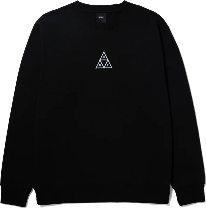Huf Set Triple Triangle Crewneck Casual Sweater Heren Zwart M