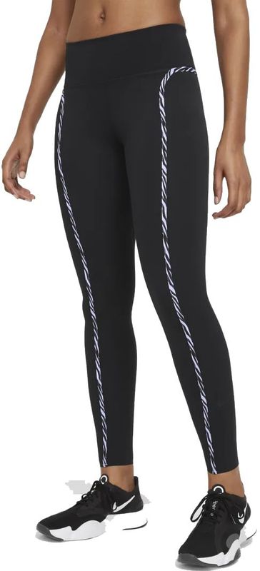 Nike Nike One Luxe Icon Clash Womens L Sportlegging Dames Lang Zwart S