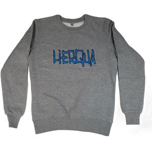 Herqua Herqua Logo Crew Sweater Skate Heren Midden Grijs