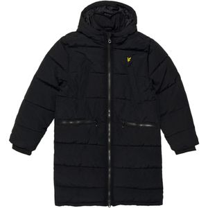 Lyle And Scott Longline Puffer Coat Casaul Winterjas Jongens Zwart 140