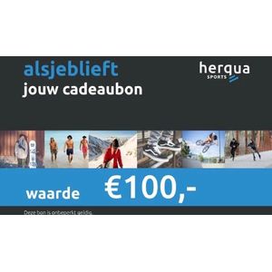 Herqua Cadeaubon 100.00 Euro Cadaeubon Zwart