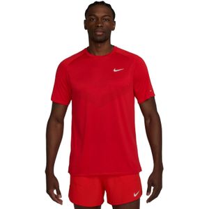 Nike - Stride Dri-Fit - Hardloopshirt - Rood - Polyester, Ademend, Sneldrogend
