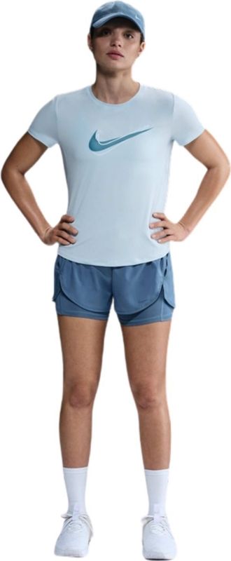 Nike - One Swoosh Dri-Fit - Sportshirt - Blauw - Ademend en Lichtgewicht