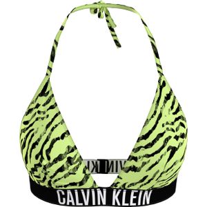 Calvin Klein Triangle Bikini Top Dames Geel Dessin
