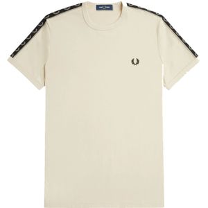 Fred Perry Contrast Tape Ringer Casual T-shirt Heren Bruin